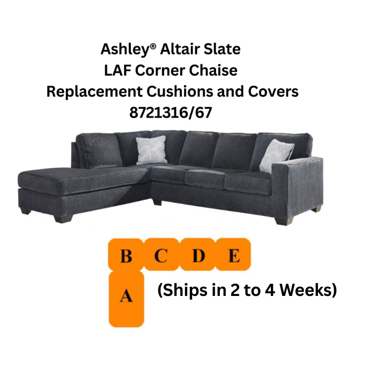 Ashley® Altair Slate Sectional Replacement Cushion Cover, 8721316