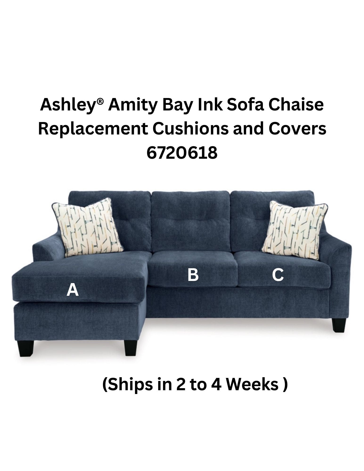 Ashley® Dorsten Slate Replacement Cushion Cover, 7720418 Sofa