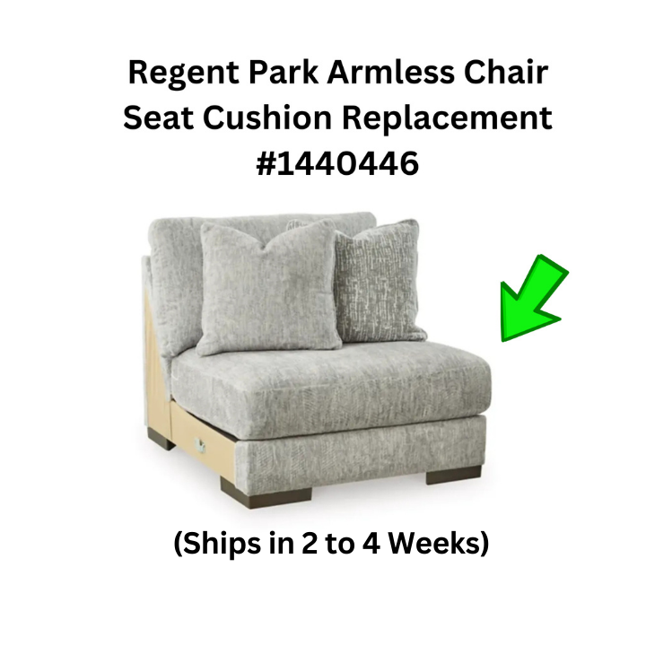 Regent Park Armless Chair Seat Cushion Replacement (1440446 Pewter