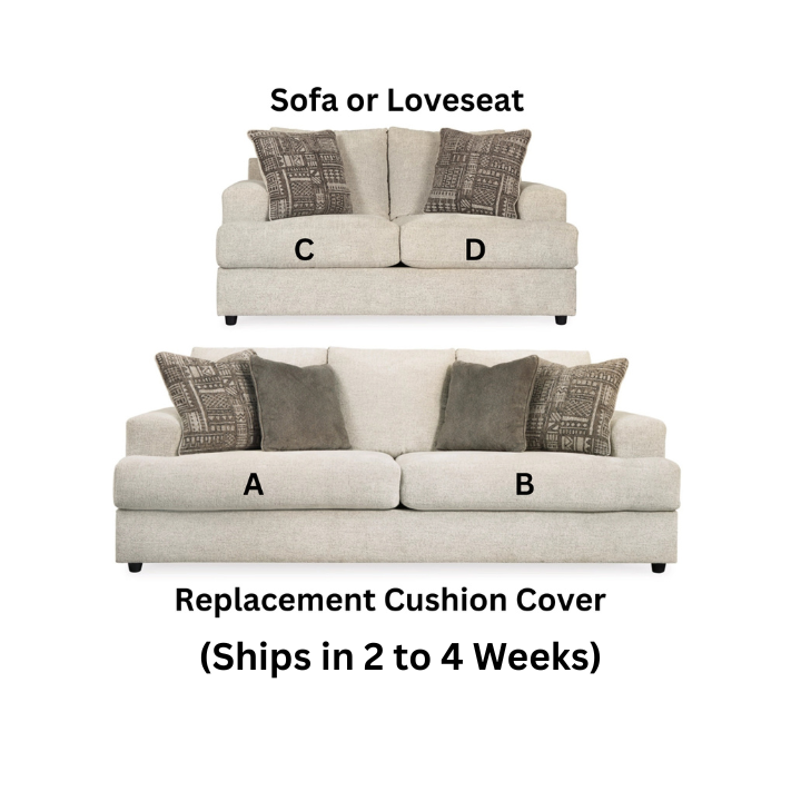 Ashley® Soletren Stone Replacement Cushion Cover, 9510438 Sofa or