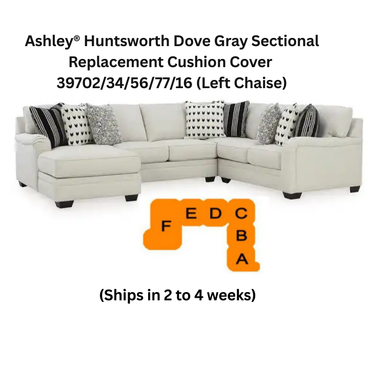 Ashley® Huntsworth Dove Gray Sectional Replacement Cushion Cover