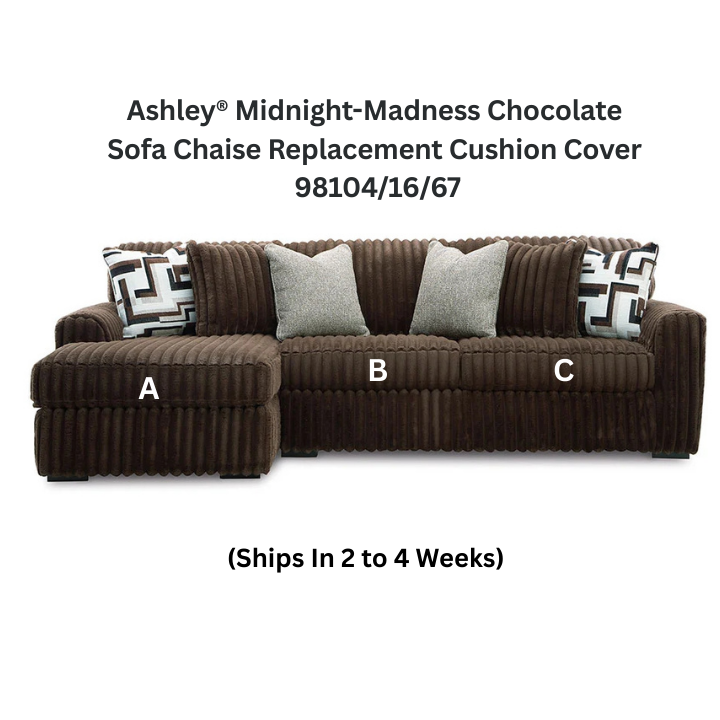 Ashley® Midnight-Madness Chocolate Sofa Chaise Replacement Cushion