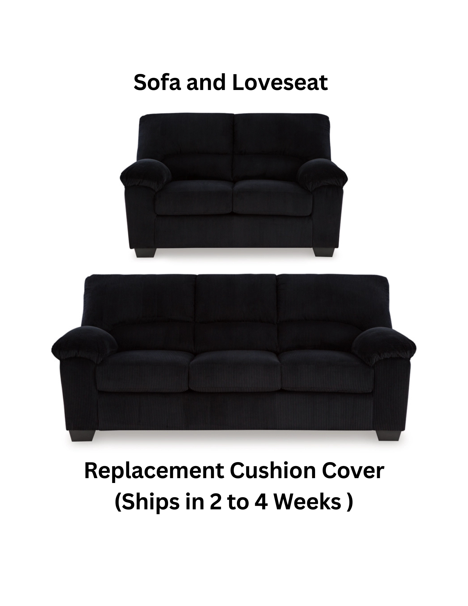 Ashley® Simple Joy Onyx Replacement Cushion Cover, 2420438 Sofa or