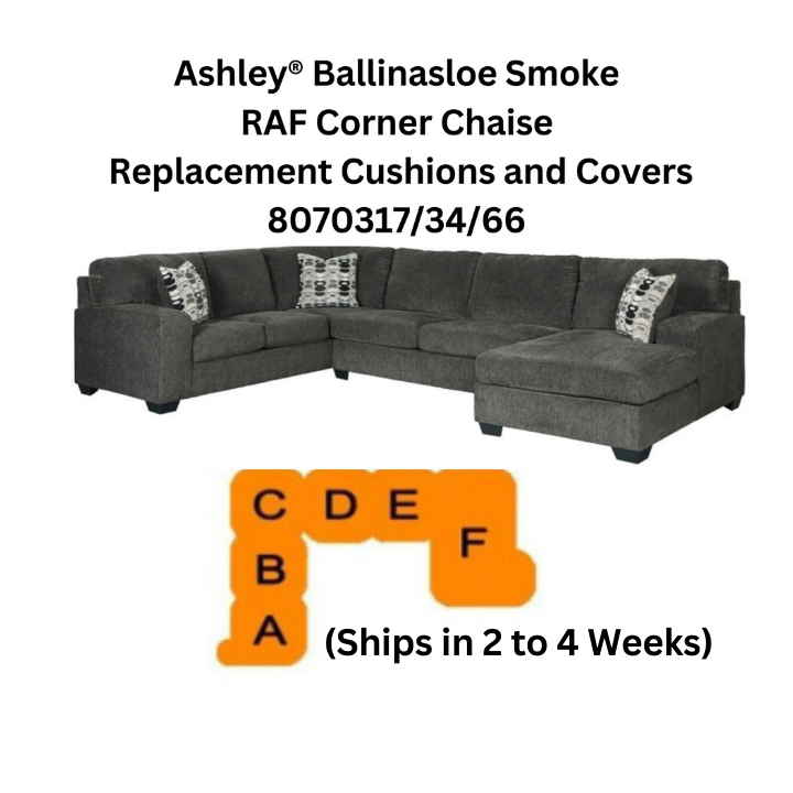 Ashley® Ballinasloe Smoke Sectional Replacement Cushion Cover 8070317 ...