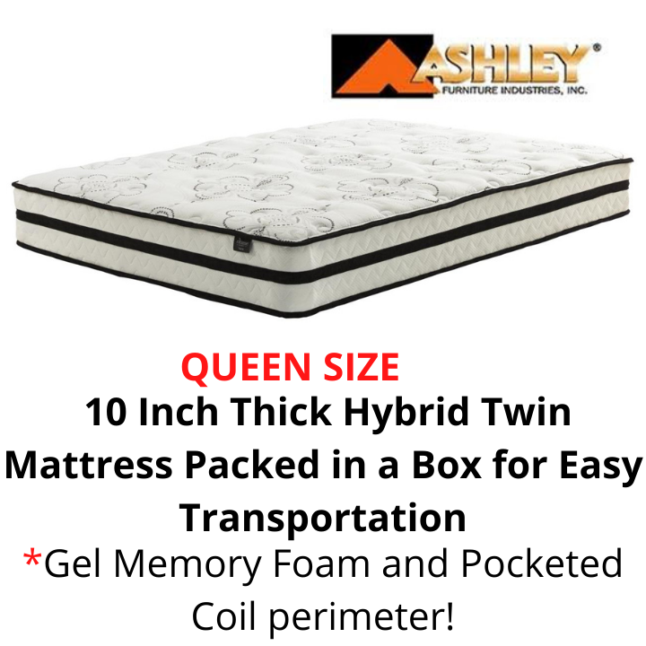 Queen Size 10" Hybrid Mattress Only Athens